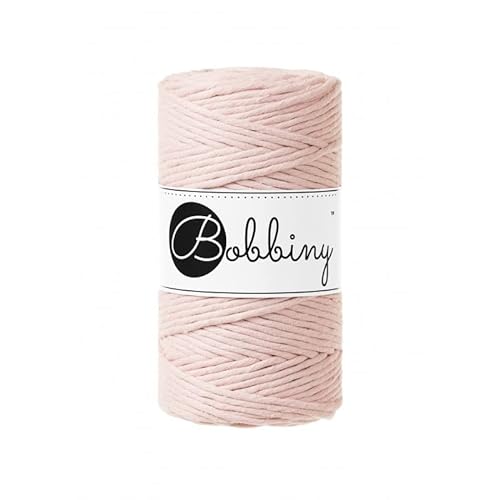 Bobbiny Macrame Cords 3 mm - 100 m - 100% Baumwolle (Pastel Pink) von Bobbiny