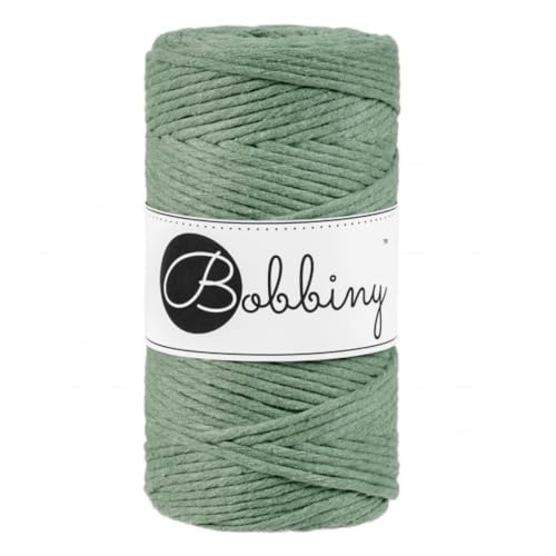 Bobbiny Macrame Cords 3 mm - 100 m Wahl (Eukalyptus Grün) von Bobbiny