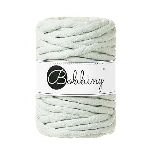 Bobbiny Macrame Cords 9 mm - 30 m - 630 g 100% Baumwolle (Milky Green) von Bobbiny