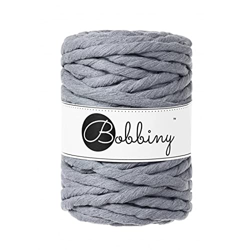 Bobbiny Macrame Cords 9 mm - 30 m - 630 g 100% Baumwolle (steel) von Bobbiny
