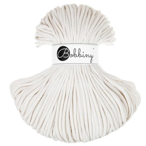 Bobbiny Makramee-Flechtkordel, 5 mm, 100 m, Creme (Off White) von Bobbiny