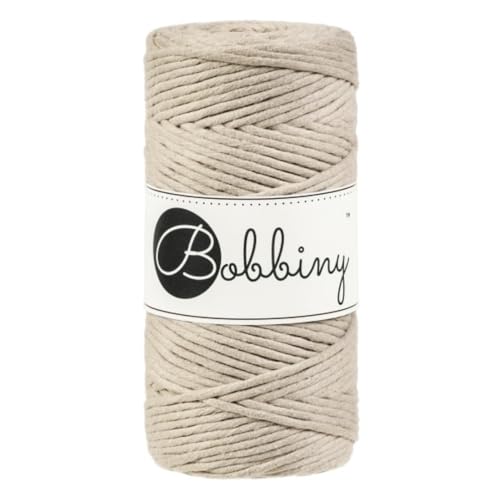 Bobbiny Makramee-Schnur, 3 mm, 3-lagig, Beige, 100 m Bobbiny Makramee-Schnur, 3 mm, 3-lagig, Beige, 100 m von Bobbiny