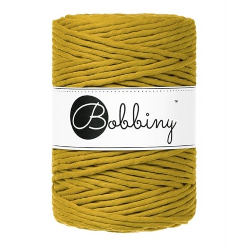 BOBBINY 5mm Makramee Garn Regular 100m weiches Baumwollgarn für DIY & Deko, Farbe:Spicy Yellow BOBBINY 5mm Makramee Garn Regular 100m weiches Baumwollgarn für DIY & Deko, Farbe:Spicy Yellow von Bobbiny