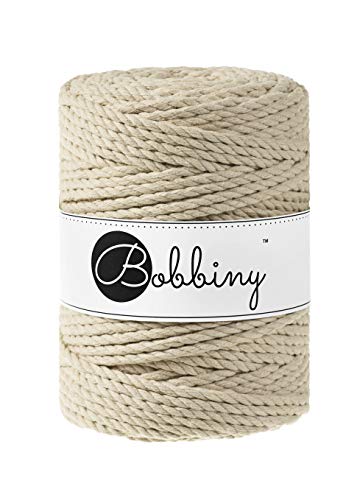 Bobbiny Makramee-Schnur, XXL, 5 mm, 3-lagig, Beige, 100 m Bobbiny Makramee-Schnur, XXL, 5 mm, 3-lagig, Beige, 100 m von Bobbiny
