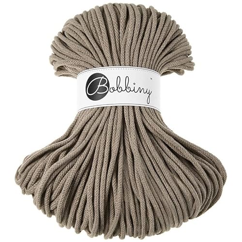 Bobbiny Makramee-Schnur, geflochten, 5 mm, 100 m, Kaffeefarben von Bobbiny