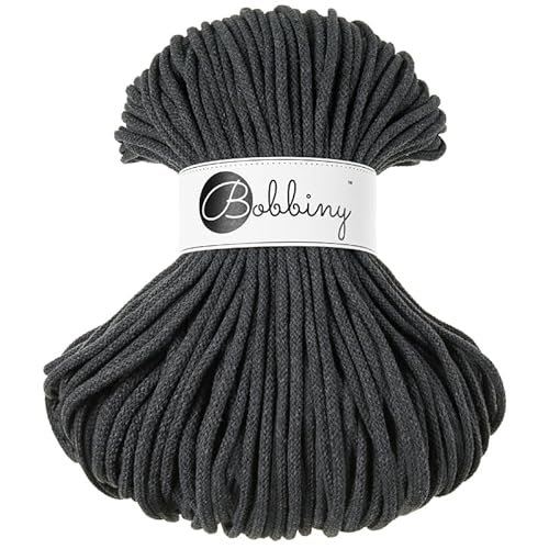 Bobbiny Makramee-Schnur, geflochten, 5 mm, Anthrazit, 100 m Bobbiny Makramee-Schnur, geflochten, 5 mm, Anthrazit, 100 m von Bobbiny