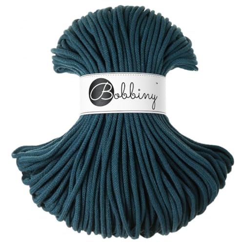 Bobbiny Makramee-Flechtkordel, 5 mm, 100 m, Blau (Peacock Blue) Bobbiny Makramee-Flechtkordel, 5 mm, 100 m, Blau (Peacock Blue) von Bobbiny