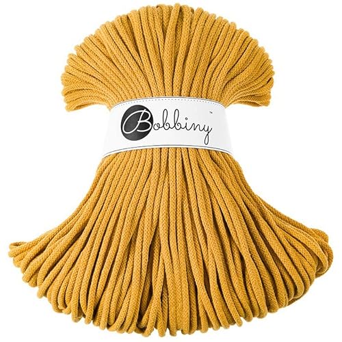 Bobbiny Makramee-Schnur, geflochten, 5 mm, Senfgelb, 100 m Bobbiny Makramee-Schnur, geflochten, 5 mm, Senfgelb, 100 m von Bobbiny