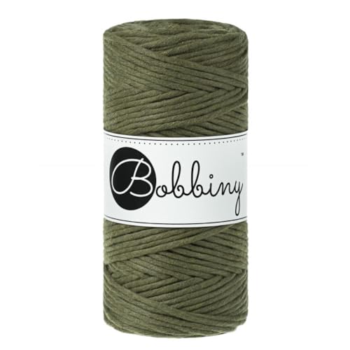 Bobbiny Makramee-Schnur (Avocado), 3 mm, einlagig, 100 m von Bobbiny