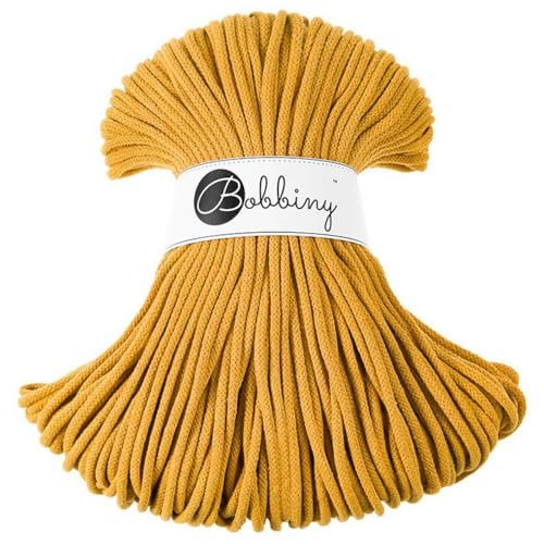Bobbiny Makramee-Flechtkordel, 5 mm, 100 m, Senffarbe (Mustard) Bobbiny Makramee-Flechtkordel, 5 mm, 100 m, Senffarbe (Mustard) von Bobbiny