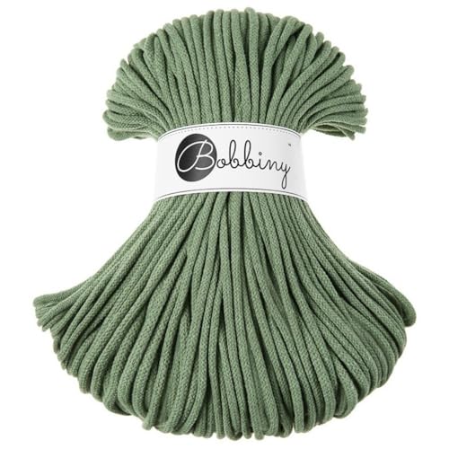 Bobbiny Makramee-Flechtkordel, 5 mm, 100 m, Grün (Eucalyptus Green) Bobbiny Makramee-Flechtkordel, 5 mm, 100 m, Grün (Eucalyptus Green) von Bobbiny