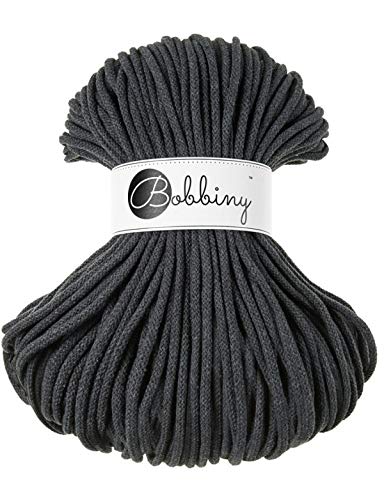 Bobbiny Oeko-Tex Kordel 5mm x 100 Meter für Makramee und Basteln in Charcoal Bobbiny Oeko-Tex Kordel 5mm x 100 Meter für Makramee und Basteln in Charcoal von Bobbiny