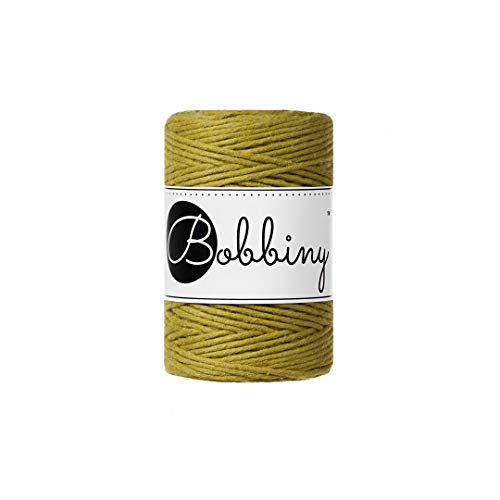 Bobbiny Oeko-Tex Premium Makramee Garn aus ökologischer Baumwolle 1,5 mm x 100 m (Kiwi) von Bobbiny