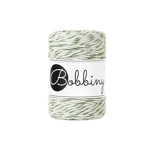 Bobbiny Oeko-Tex Premium Makramee Garn aus ökologischer Baumwolle 1,5 mm x 100 m (Magic Green) von Bobbiny