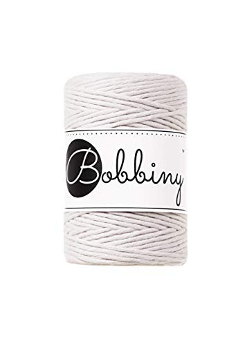 Bobbiny Oeko-Tex Premium Makramee Garn aus ökologischer Baumwolle 1,5 mm x 100 m (Moonlight) von Bobbiny