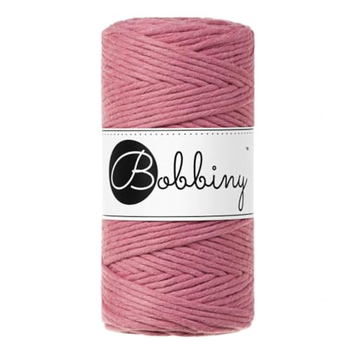 Bobbiny Oeko-Tex Premium Makramee Garn aus ökologischer Baumwolle 3 mm x 100 m (Blossom) von Bobbiny