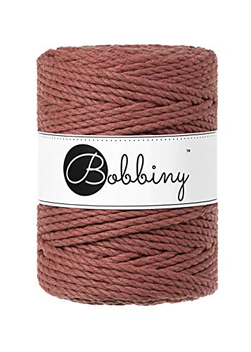 Bobbiny Oeko-Tex Premium Makramee Garn aus ökologischer Baumwolle 5 mm x 100 m (Sunset) von Bobbiny