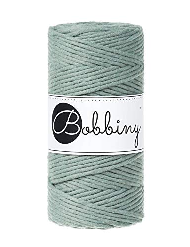 Bobbiny Oeko-Tex Premium Makramee Garn aus ökologischer Baumwolle in Laurel 3 mm x 100 m von Bobbiny