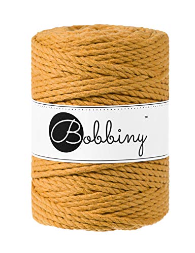 Bobbiny Oeko-Tex Premium Makramee Garn aus ökologischer Baumwolle in Mustard 5 mm x 100 m Bobbiny Oeko-Tex Premium Makramee Garn aus ökologischer Baumwolle in Mustard 5 mm x 100 m von Bobbiny