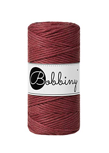 Bobbiny Reines Makramee-Seil, gekämmt, 3 mm (Wild Rose), 100 m von Bobbiny