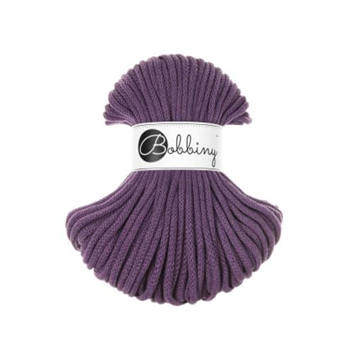 Bobbiny Premium Baumwoll-Flechtschnur - 5mm x 50m - Vielseitige Makramee-Kordel für Stricken, Weben, DIY-Basteln und Heimdekoration - Hochwertige Bunte Bastelschnur Flechtkordel - Violet Bobbiny Premium Baumwoll-Flechtschnur - 5mm x 50m - Vielseitige Makramee-Kordel für Stricken, Weben, DIY-Basteln und Heimdekoration - Hochwertige Bunte Bastelschnur Flechtkordel - Violet von Bobbiny