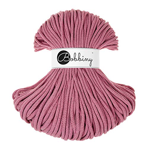 Bobbiny Premium Cords 5 mm - Rope-Garn 100 m 100% Baumwolle (Blossom) von Bobbiny