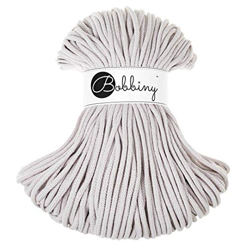 Bobbiny Premium Cords 5 mm - Rope-Garn 100 m 100% Baumwolle (Moonlight) von Bobbiny