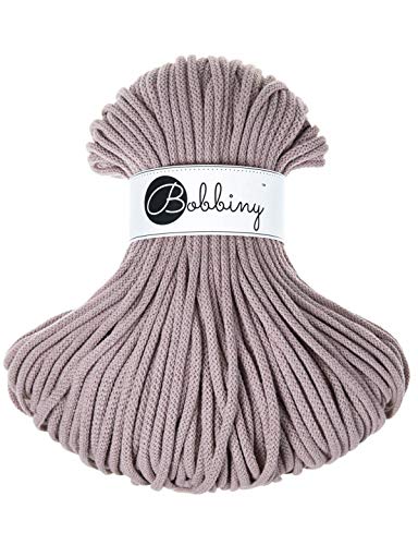 Bobbiny Premium Cords 5 mm - Rope-Garn 100 m 100% Baumwolle (Pearl) von Bobbiny
