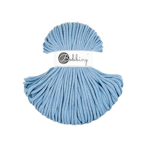 Bobbiny Premium Cords 5 mm - Rope-Garn 100 m 100% Baumwolle (Perfect Blue) von Bobbiny
