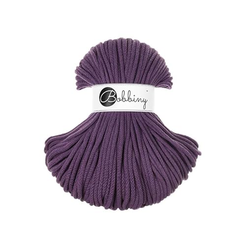 Bobbiny Premium Cords 5 mm - Rope-Garn 100 m 100% Baumwolle (Violet) von Bobbiny