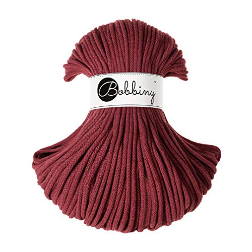 Bobbiny Premium Cords 5 mm - Rope-Garn 100 m 100% Baumwolle (Wild Rose) von Bobbiny
