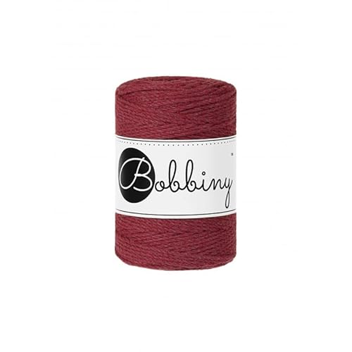 Bobbiny Premium Makramee Garn aus 100% recycelter Baumwolle 1,5 mm 3-Fach gedreht 100 m (Wild Rose) von Bobbiny