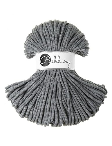 Bobbiny Premium Makramee-Schnur, geflochten, 5 mm, Stahl, 100 m Bobbiny Premium Makramee-Schnur, geflochten, 5 mm, Stahl, 100 m von Bobbiny