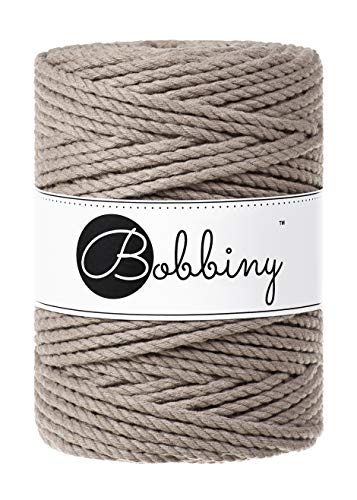 Bobbiny XXL 5 mm 3-lagige Makramee-Kordel (Kaffee) 100 m von Bobbiny