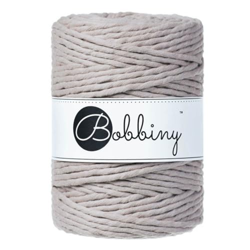 Bobbiny XXL 5 mm einlagige Makramee-Schnur (Perle) 100 m von Bobbiny