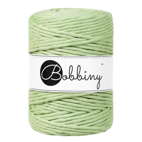 Bobbiny XXL Makramee-Schnur, 5 mm, einlagig, 100% recycelte Baumwolle, Farbe:Matcha Bobbiny XXL Makramee-Schnur, 5 mm, einlagig, 100% recycelte Baumwolle, Farbe:Matcha von Bobbiny
