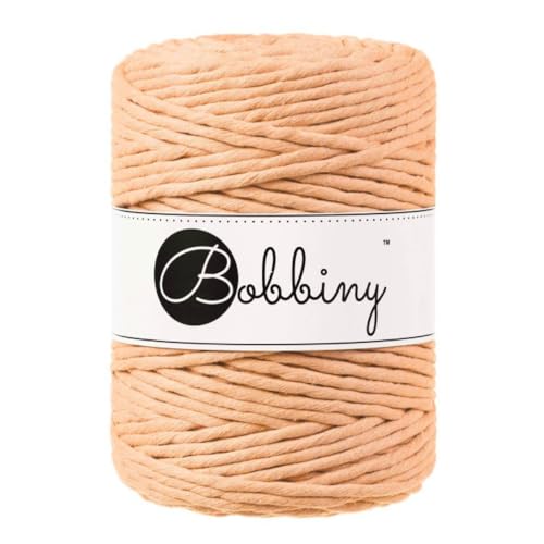 Bobbiny XXL Makramee-Schnur, 5 mm, einlagig, 100% recycelte Baumwolle, Farbe:Peach Fuzz Bobbiny XXL Makramee-Schnur, 5 mm, einlagig, 100% recycelte Baumwolle, Farbe:Peach Fuzz von Bobbiny