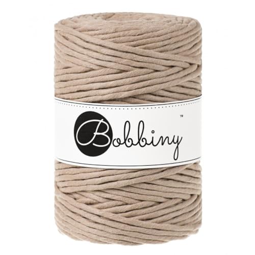 Bobbiny XXL Makramee-Schnur, einlagig, 5 mm, Sandfarben, 100 m von Bobbiny