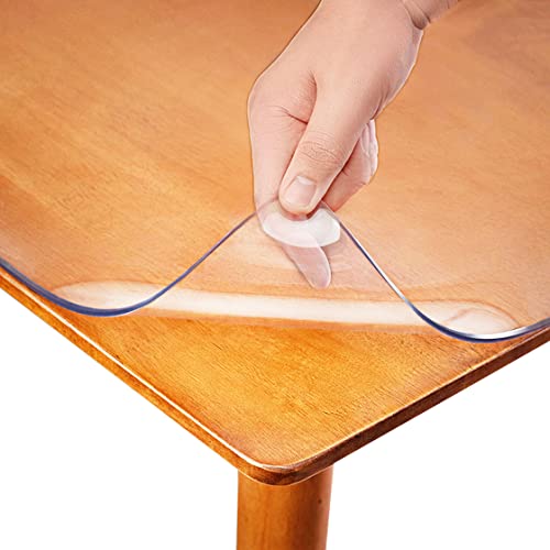 Bobetter Transparente Kunststoff-Schreibtischunterlage, Esstischabdeckung, Schutz, Computertisch, Couchtisch, PVC-Vinyl-Tischdecke, wasserdichte Tischunterlage, Küche, Esstisch, 50,8 x 107,7 cm Bobetter Transparente Kunststoff-Schreibtischunterlage, Esstischabdeckung, Schutz, Computertisch, Couchtisch, PVC-Vinyl-Tischdecke, wasserdichte Tischunterlage, Küche, Esstisch, 50,8 x 107,7 cm von Bobetter