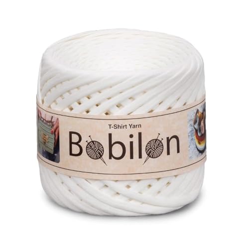 Hochwertiges Textilgarn aus Baumwolle – Gleichmäßige Fadenstärke & leicht – Perfekt für Häkeln, Stricken, Makramee, Taschen, Körbe & Teppiche – 9-11 mm Ice-Cream Hochwertiges Textilgarn aus Baumwolle – Gleichmäßige Fadenstärke & leicht – Perfekt für Häkeln, Stricken, Makramee, Taschen, Körbe & Teppiche – 9-11 mm Ice-Cream von Bobilon