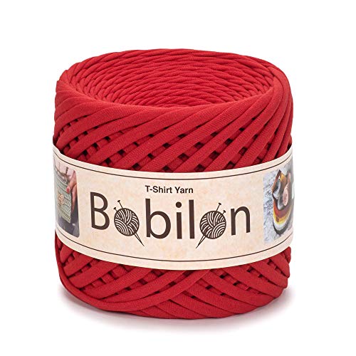 Hochwertiges Textilgarn aus Baumwolle – Gleichmäßige Fadenstärke & leicht – Perfekt für Häkeln, Stricken, Makramee, Taschen, Körbe & Teppiche – 9-11 mm Lady in Red Hochwertiges Textilgarn aus Baumwolle – Gleichmäßige Fadenstärke & leicht – Perfekt für Häkeln, Stricken, Makramee, Taschen, Körbe & Teppiche – 9-11 mm Lady in Red von Bobilon