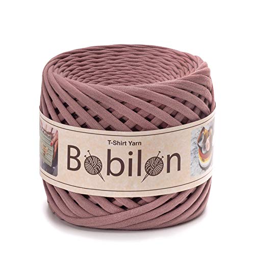 Hochwertiges Textilgarn aus Baumwolle – Gleichmäßige Fadenstärke & leicht – Perfekt für Häkeln, Stricken, Makramee, Taschen, Körbe & Teppiche – 9-11 mm Lilac von Bobilon