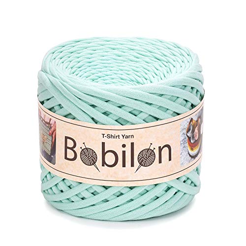 Hochwertiges Textilgarn aus Baumwolle – Gleichmäßige Fadenstärke & leicht – Perfekt für Häkeln, Stricken, Makramee, Taschen, Körbe & Teppiche – 9-11 mm Mint Hochwertiges Textilgarn aus Baumwolle – Gleichmäßige Fadenstärke & leicht – Perfekt für Häkeln, Stricken, Makramee, Taschen, Körbe & Teppiche – 9-11 mm Mint von Bobilon