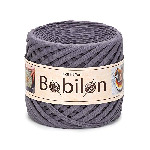 Hochwertiges Textilgarn aus Baumwolle – Gleichmäßige Fadenstärke & leicht – Perfekt für Häkeln, Stricken, Makramee, Taschen, Körbe & Teppiche – 9-11 mm Mr. Gray von Bobilon