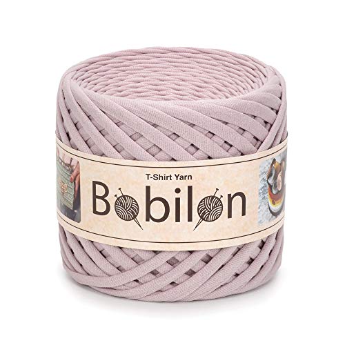 Hochwertiges Textilgarn aus Baumwolle – Gleichmäßige Fadenstärke & leicht – Perfekt für Häkeln, Stricken, Makramee, Taschen, Körbe & Teppiche – 9-11 mm Nude von Bobilon