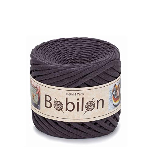 T-Shirt-Garn Fettuccini Zpagetti Ball, 3-5 mm Zum Häkeln Stricken, Maskenohrbinden, Bio-Baumwolle, Makramee-T-Garn, Jerseygarn - Nightfall T-Shirt-Garn Fettuccini Zpagetti Ball, 3-5 mm Zum Häkeln Stricken, Maskenohrbinden, Bio-Baumwolle, Makramee-T-Garn, Jerseygarn - Nightfall von Bobilon