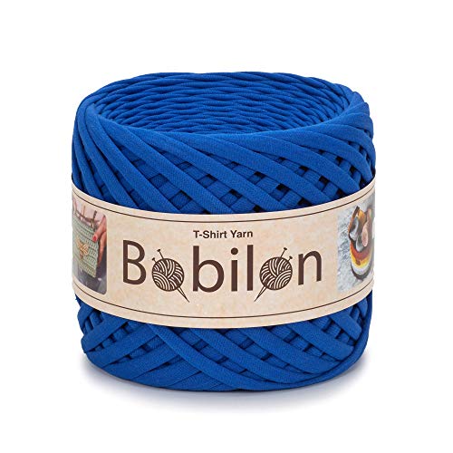 T-Shirt-Garn zum Häkeln, Stricken, Makramee-Projekte, 100% Baumwolle, umweltfreundlich, Qualitätsfaden mit Einer konstanten Dicke von 5–7 mm, Ultramarin T-Shirt-Garn zum Häkeln, Stricken, Makramee-Projekte, 100% Baumwolle, umweltfreundlich, Qualitätsfaden mit Einer konstanten Dicke von 5–7 mm, Ultramarin von Bobilon