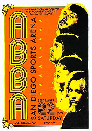 Abba Classic A4 Vintage Band Rock Blues Alternatives Konzert-Musikposter auf 280 g/m² Fotopapier von Boblet Posters