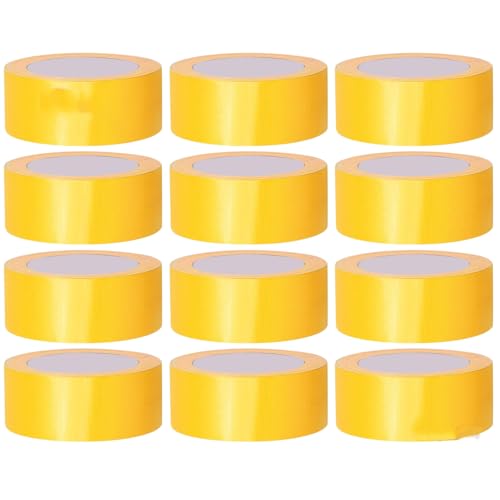 12 Rollen Professionelles Klebeband, 50mm x 50m Panzertape Extra Stark, 60 Yards Jeder, Starke Keine Rückstände Schwer Zoll Kanal Band,Allwetter,Reißen von Hand für Mehrzweck Home Reparatur von Boboeitody