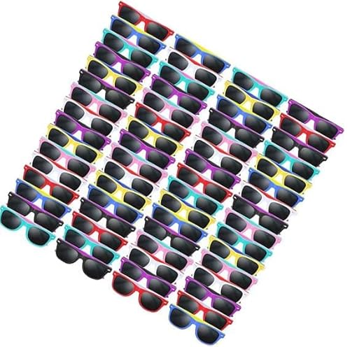 32 Stück Sonnenbrille, Neon-Sonnenbrille in Großpackung Party Bag Fillers für Kinder Party Sonnenbrillen Große Geschenke für Geburtstag Abschlussfeier Party Zubehör, 8 Farben, (8-Farben-Stil, 32) von Boboeitody